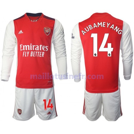 Maillot de Foot Arsenal Aubameyang 14 Domicile 2021-22 Manches Longues - Enfant
